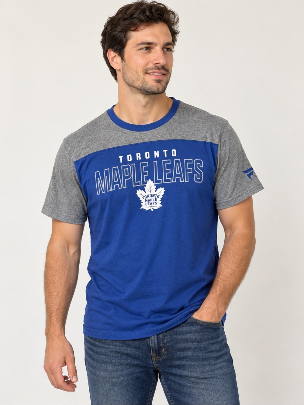 Toronto Maple Leafs Fanatics Men’s Large Blue Grey T-Shirt NHL